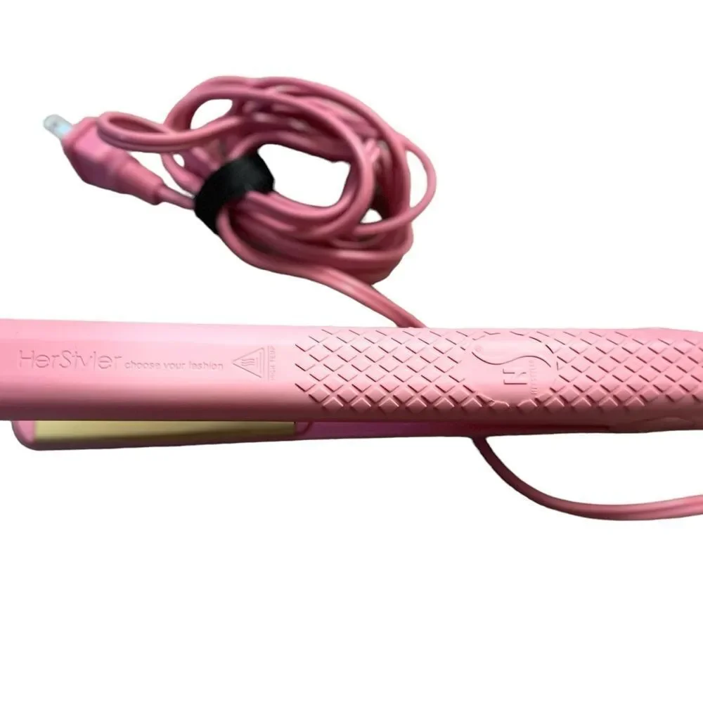 Herstyler Colorful Seasons Ceramic Flat Iron - Dual Voltage 1.25 Inch Pink